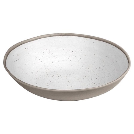 Tarhong TarHong Gray/White Melamine Kiln Serving Bowl 1 each TCC5120MABS